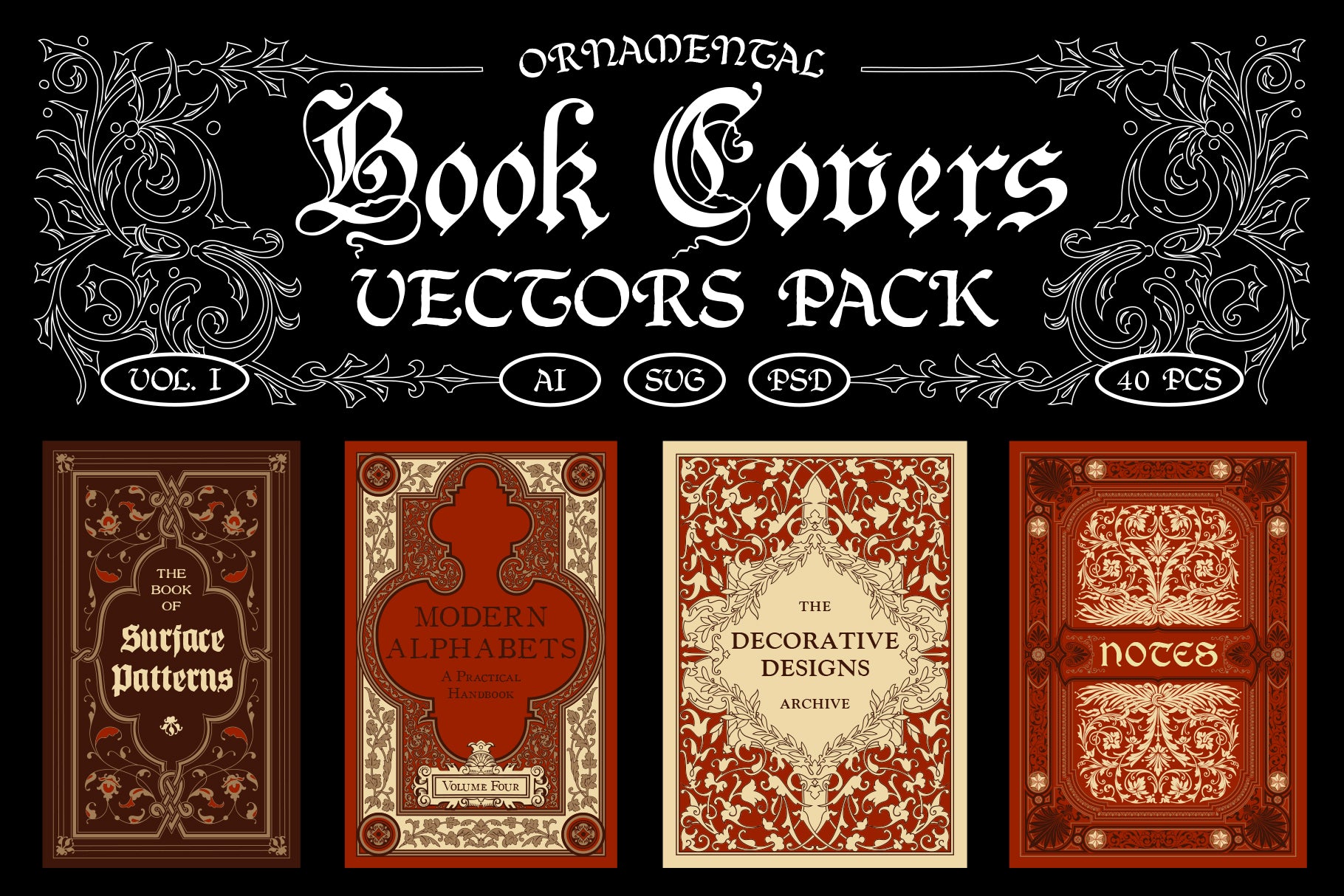 Ornamental Book Covers Vol. 1