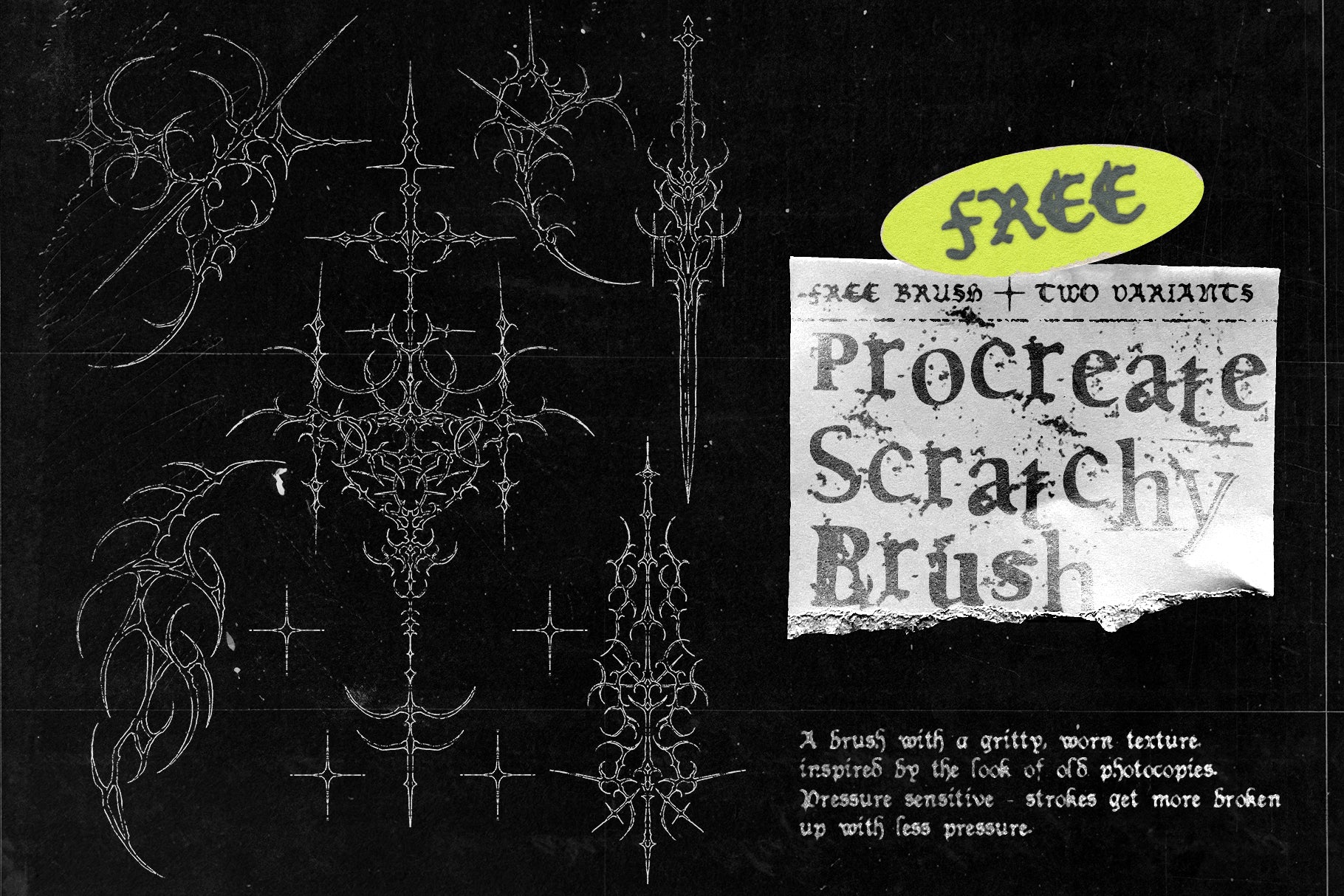 FREE Procreate Scratchy Brush