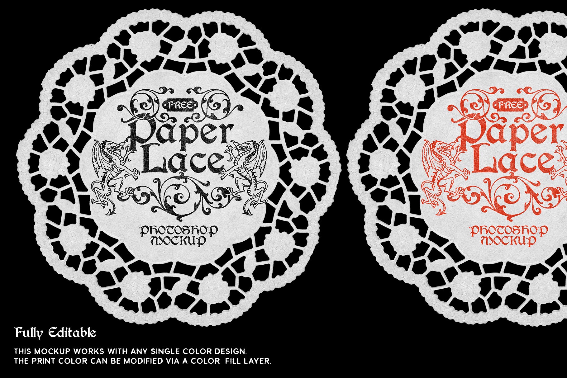 FREE Paper Lace Mockup