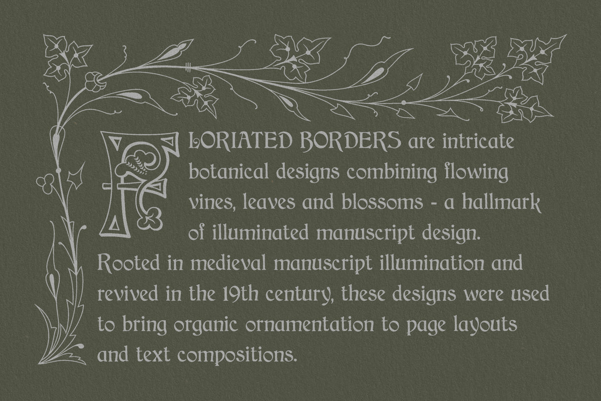 Floriated Borders Vectors