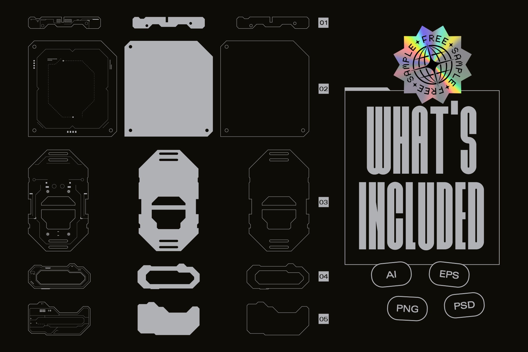 Sci-Fi Panels Vectors FREE SAMPLE