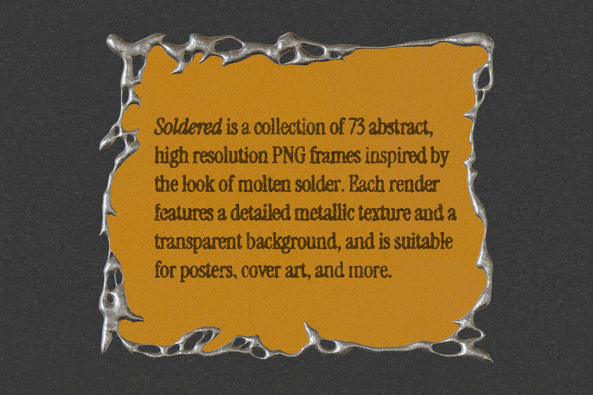 Soldered - Molten Metal Frames