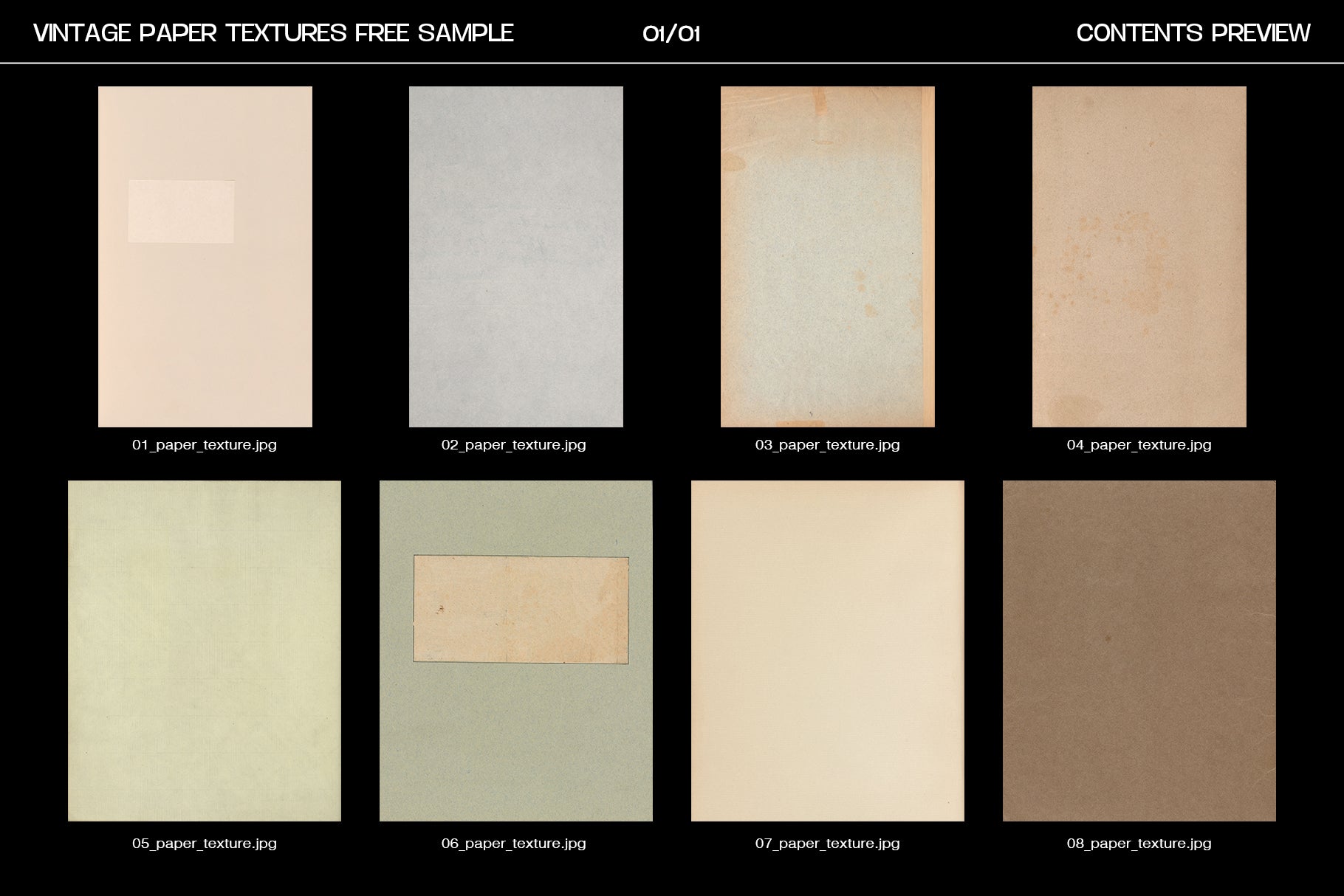 Vintage Paper Textures - FREE SAMPLE