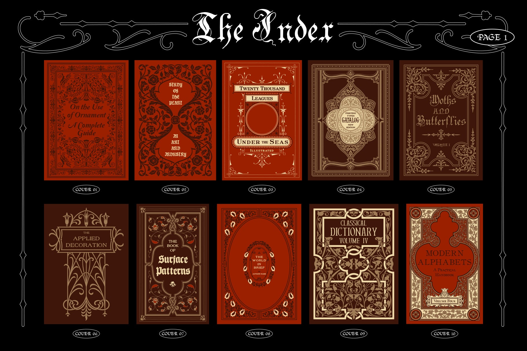 Ornamental Book Covers Vol. 1