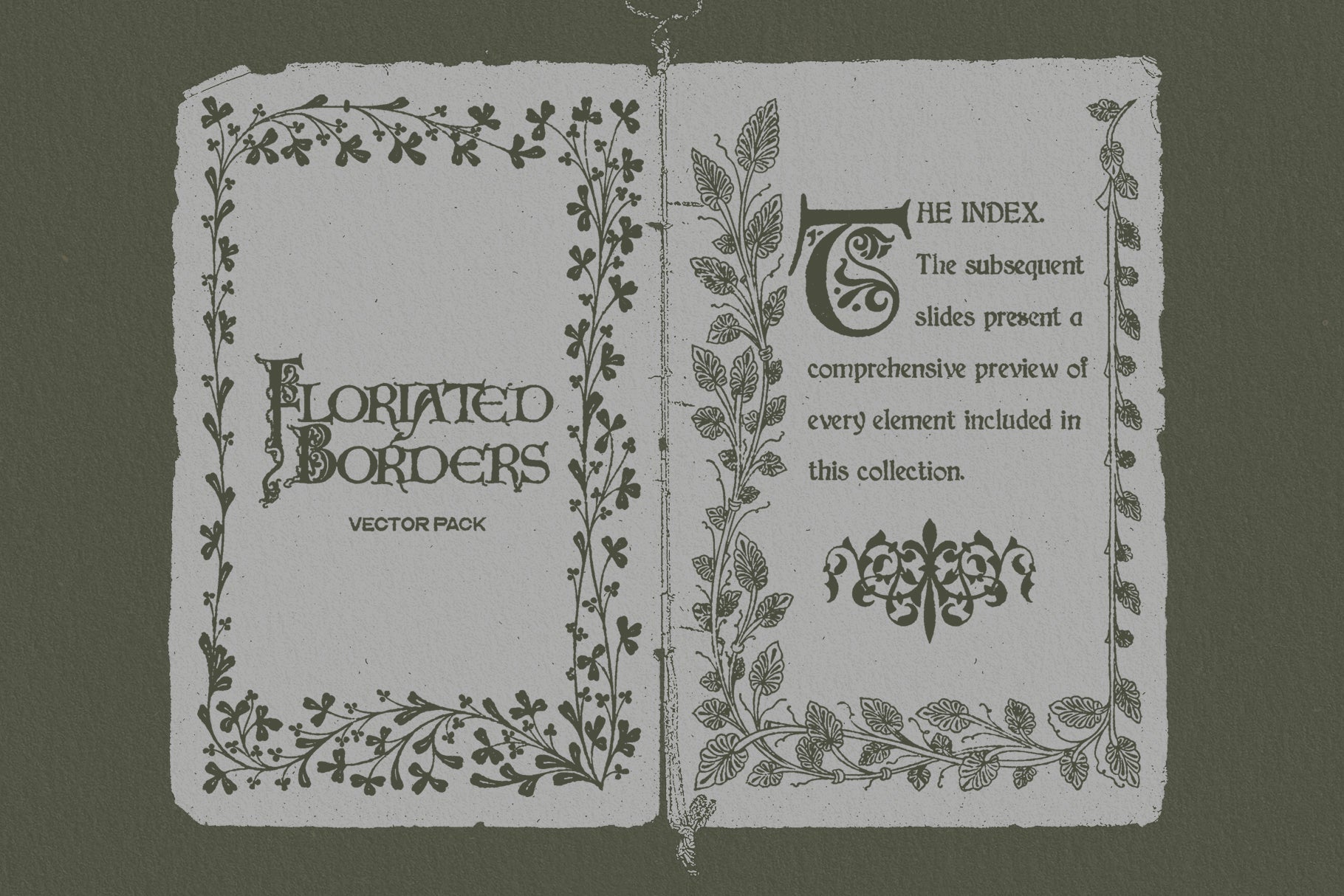 Floriated Borders Vectors