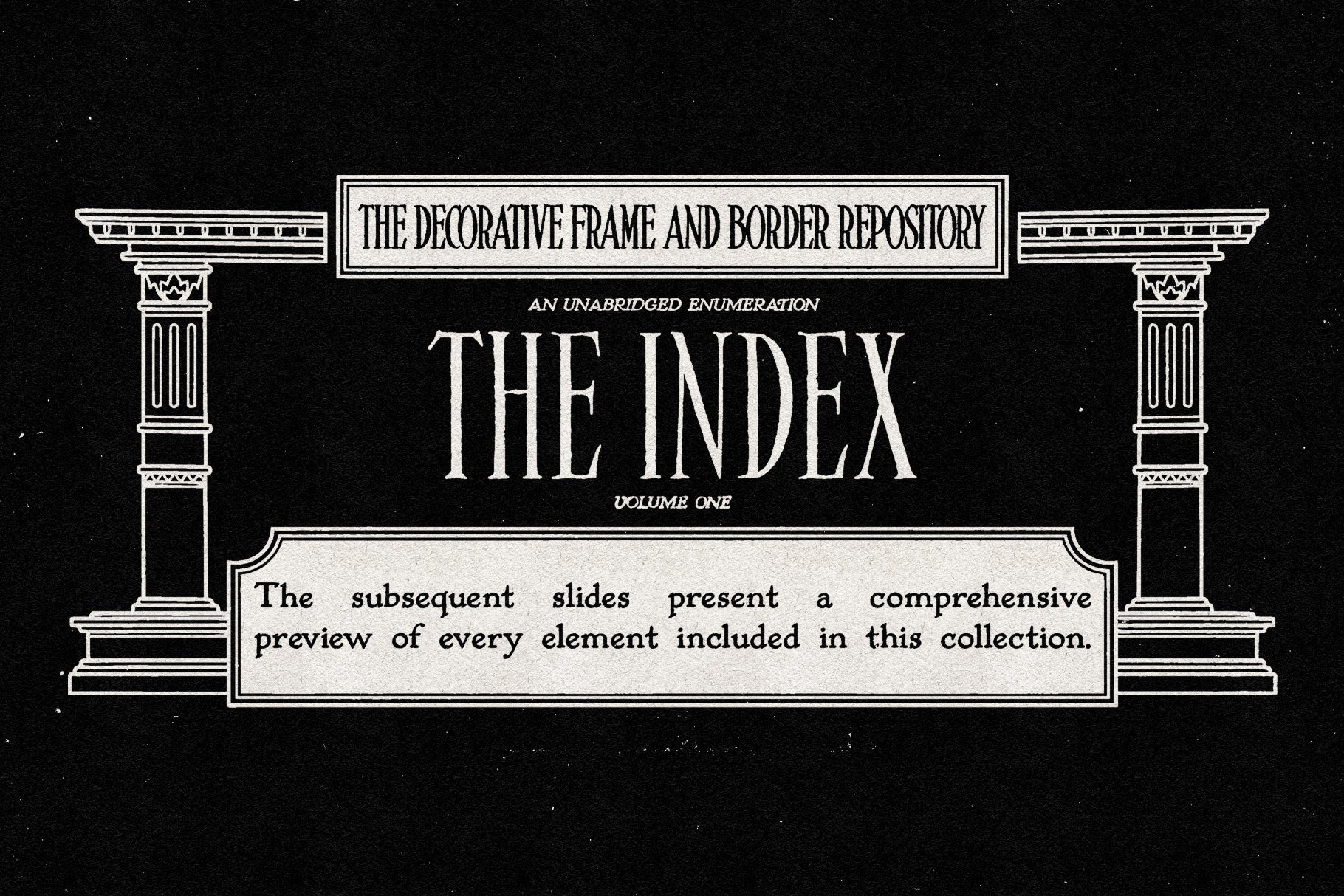 The Decorative Frame & Border Repository Volume I