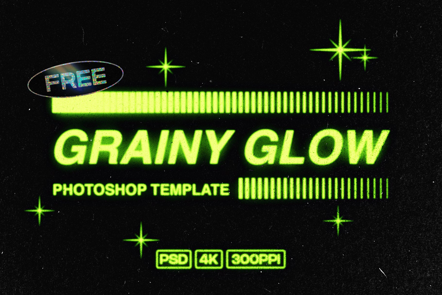 FREE Grainy Glow Photoshop Template