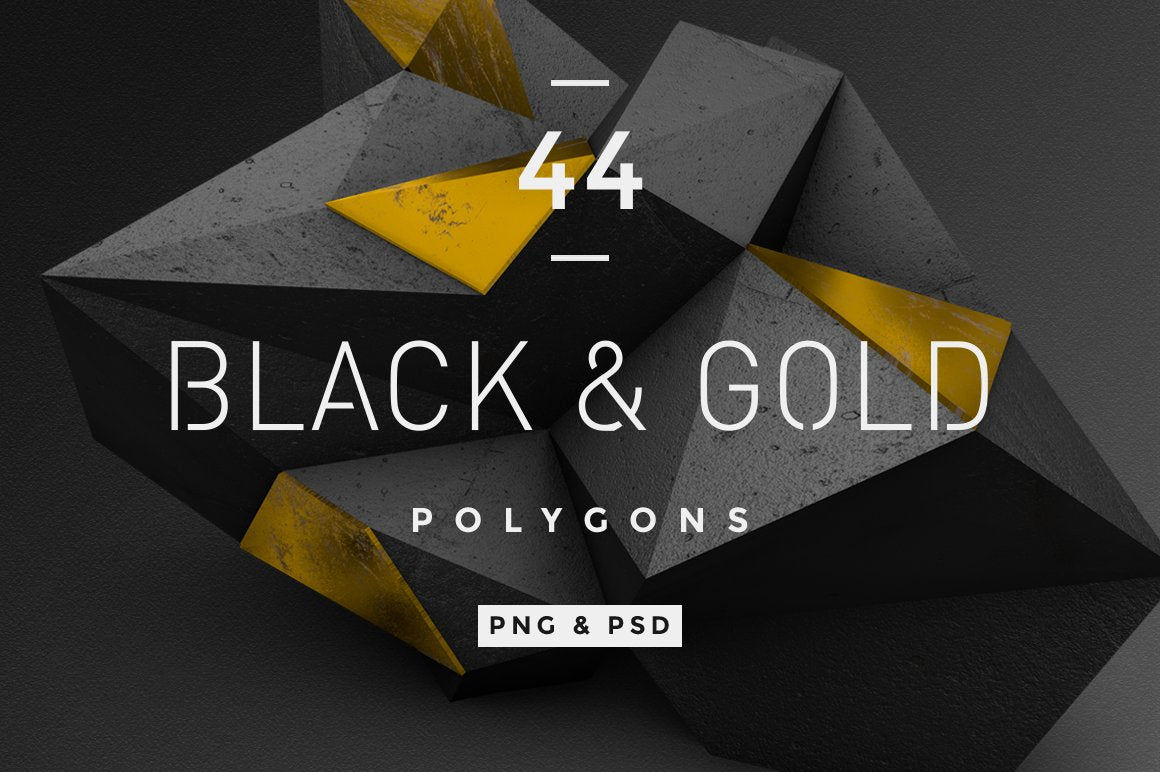 Black & Gold Polygons