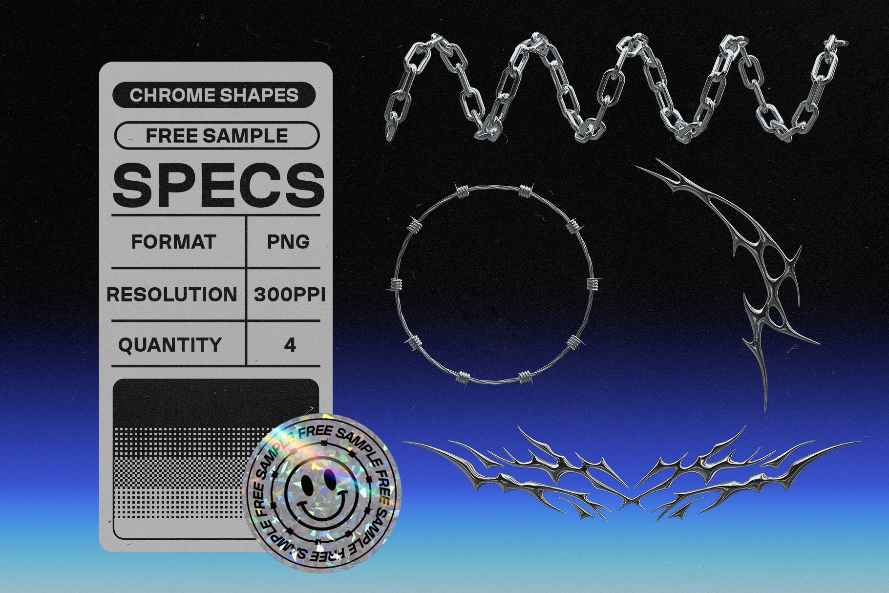 Chrome Shapes FREE SAMPLE