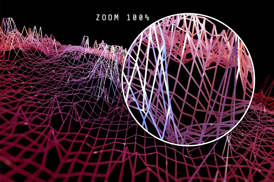 Spacetime: Abstract Wireframe Backgrounds