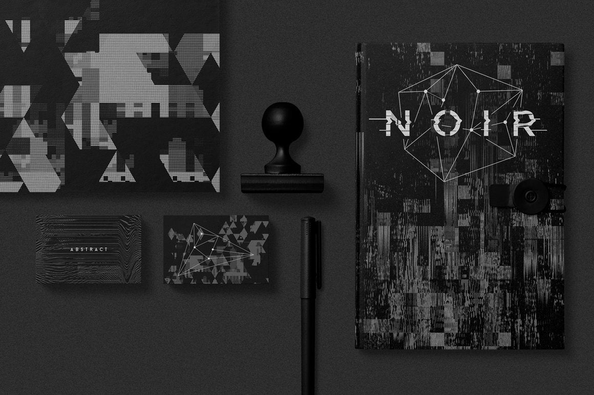 Noir Glitch Textures and Shapes