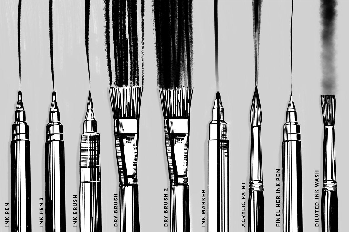 Ink and Paint Procreate Brushes