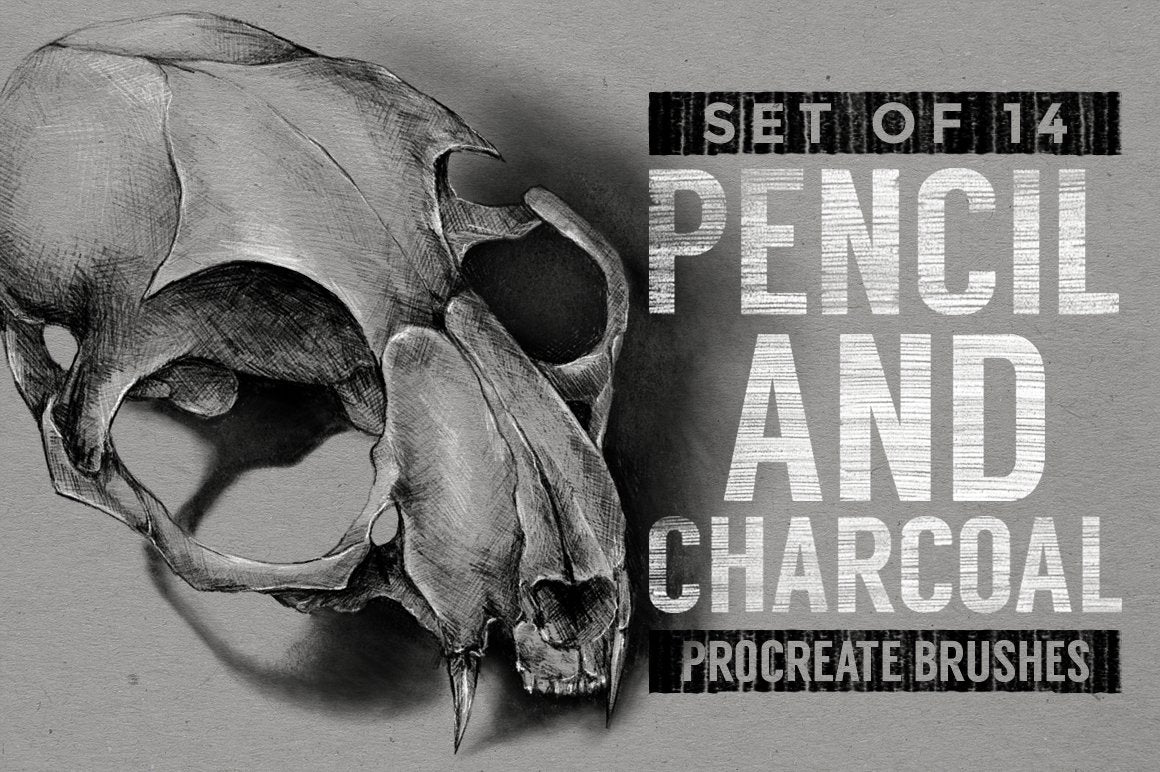 Pencil and Charcoal Procreate Brushes