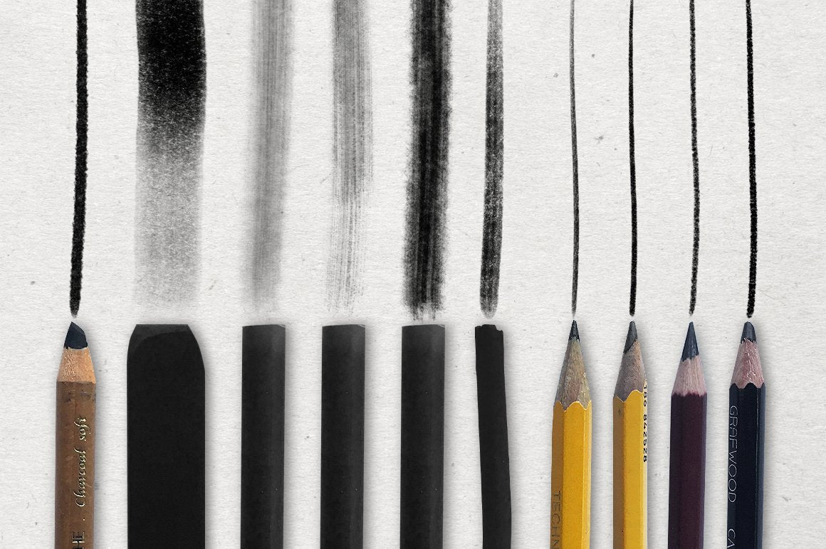 Pencil and Charcoal Procreate Brushes