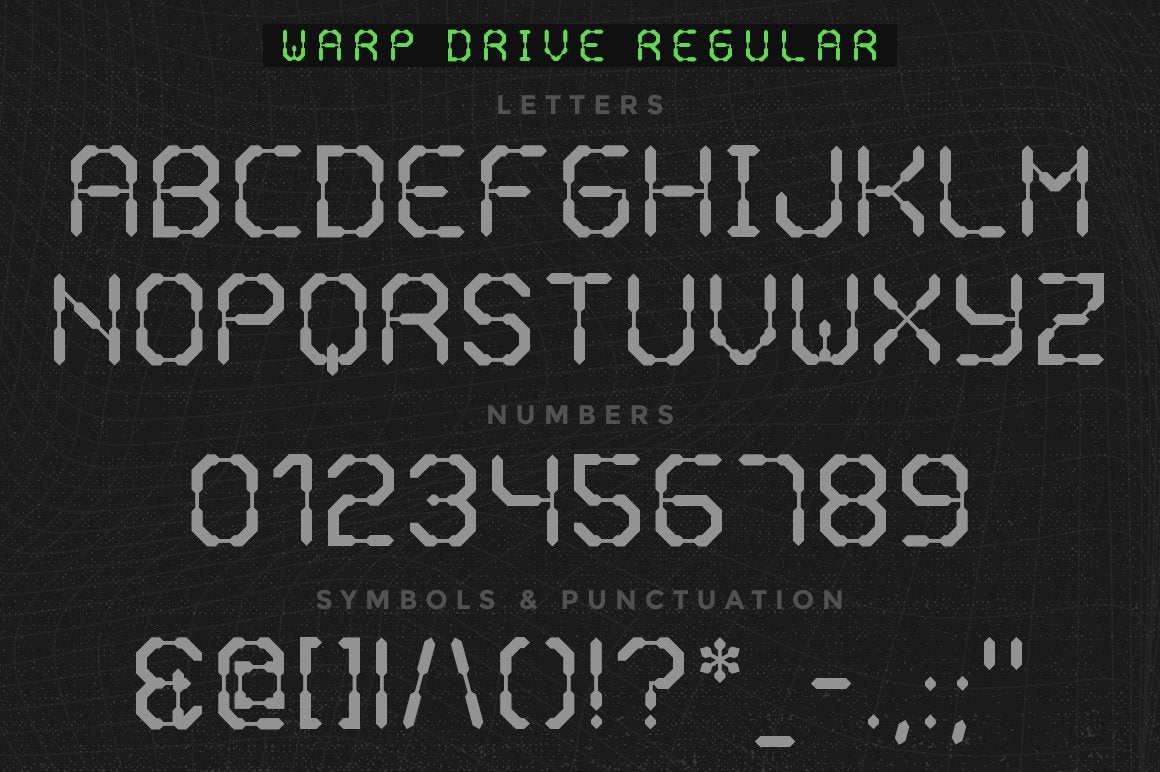 Warp Drive Display Font