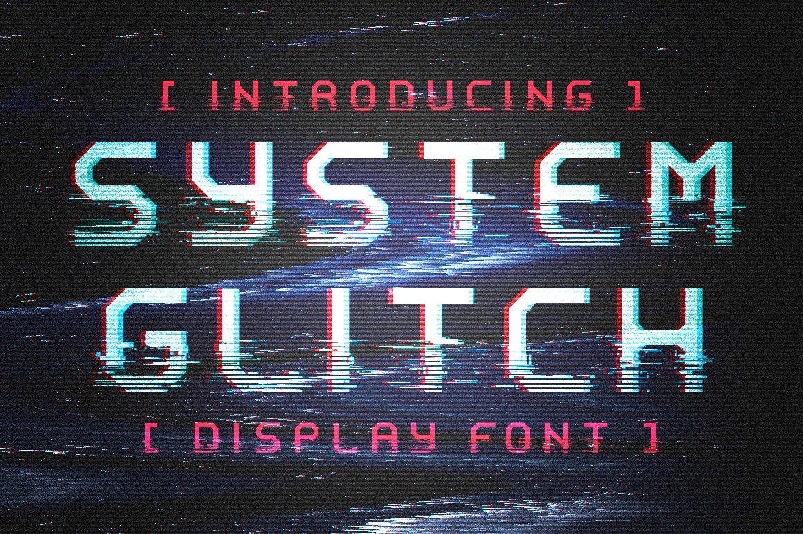 System Glitch Display Font