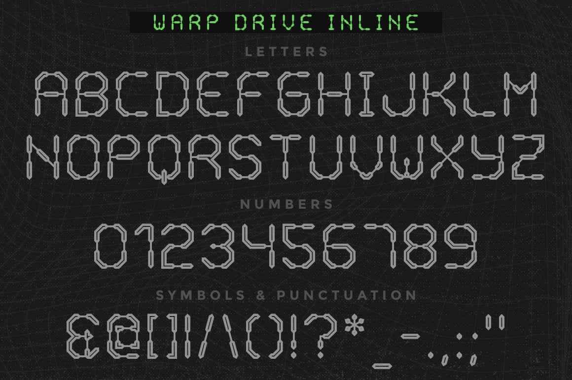 Warp Drive Display Font