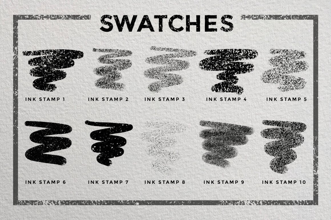 Ink Stamp Procreate Brushes