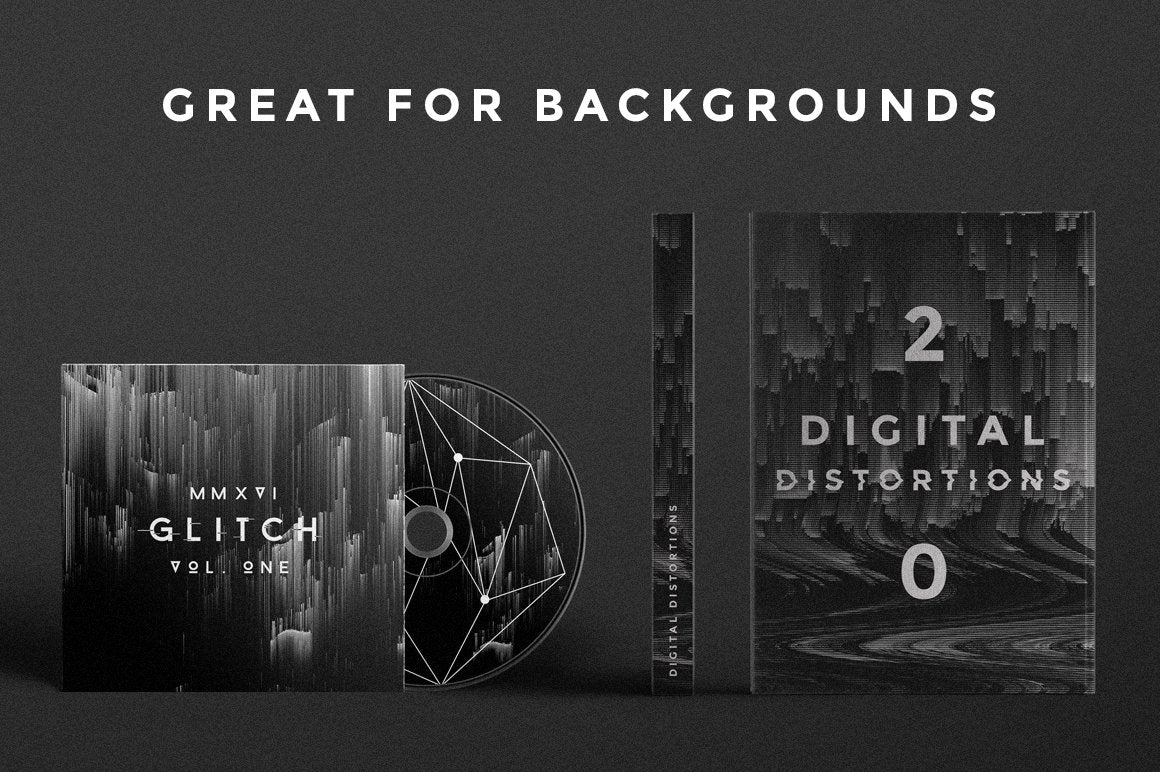Noir Glitch Textures and Shapes