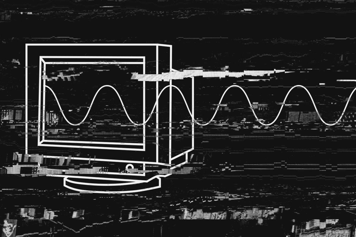 Noir Glitch Textures and Shapes