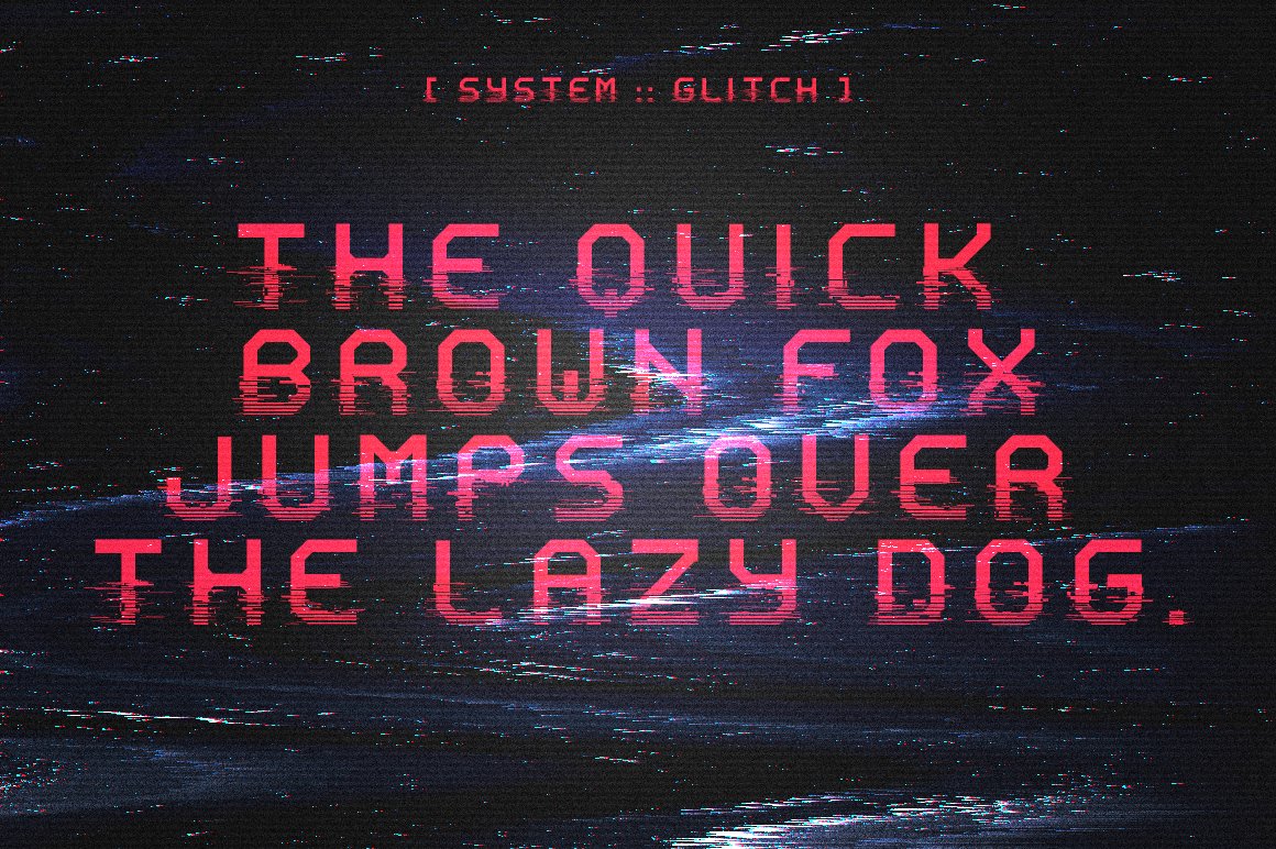 System Glitch Display Font
