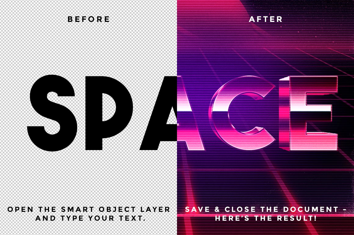 80's Inspired Photoshop Text Effects