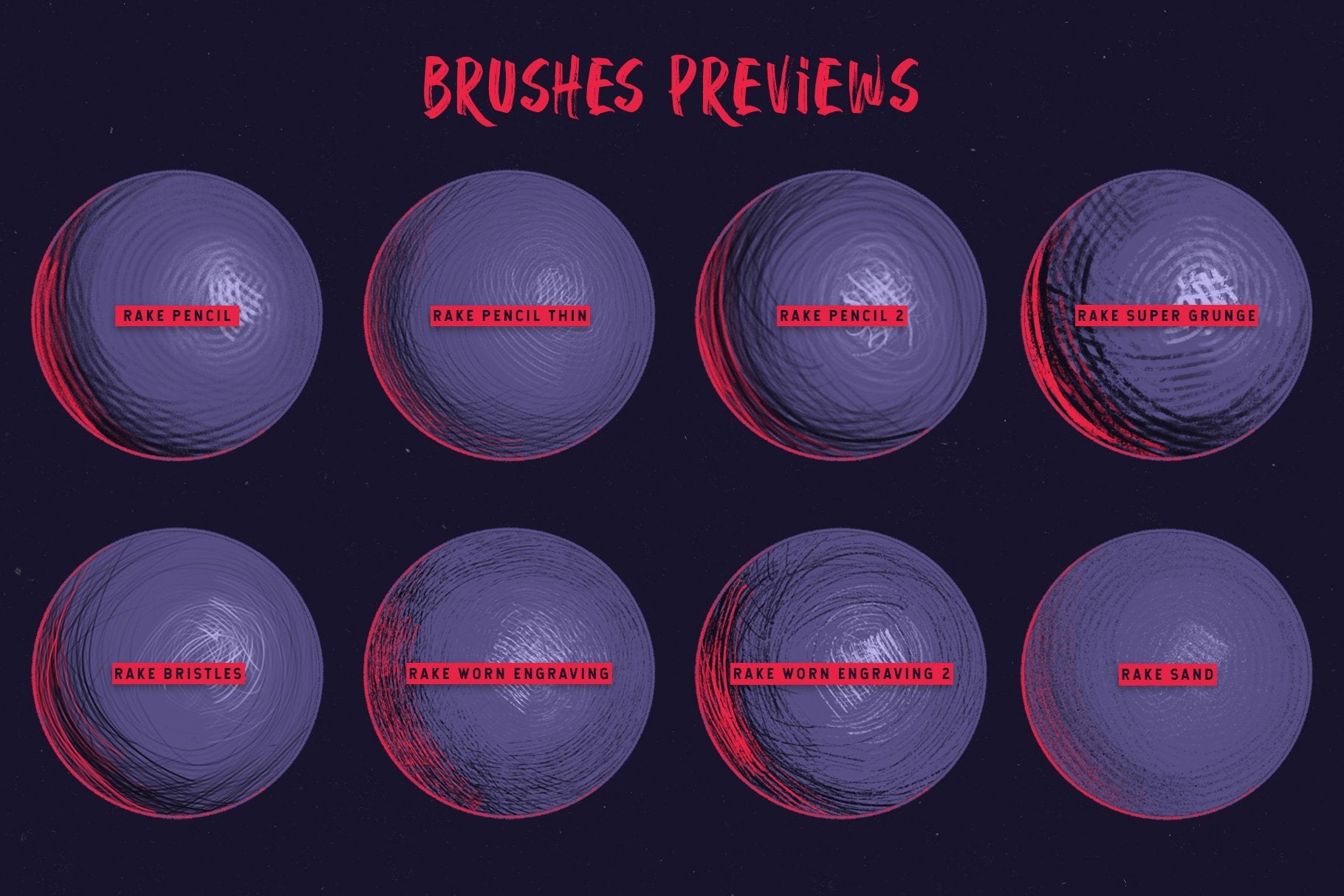 Rake Procreate Brushes