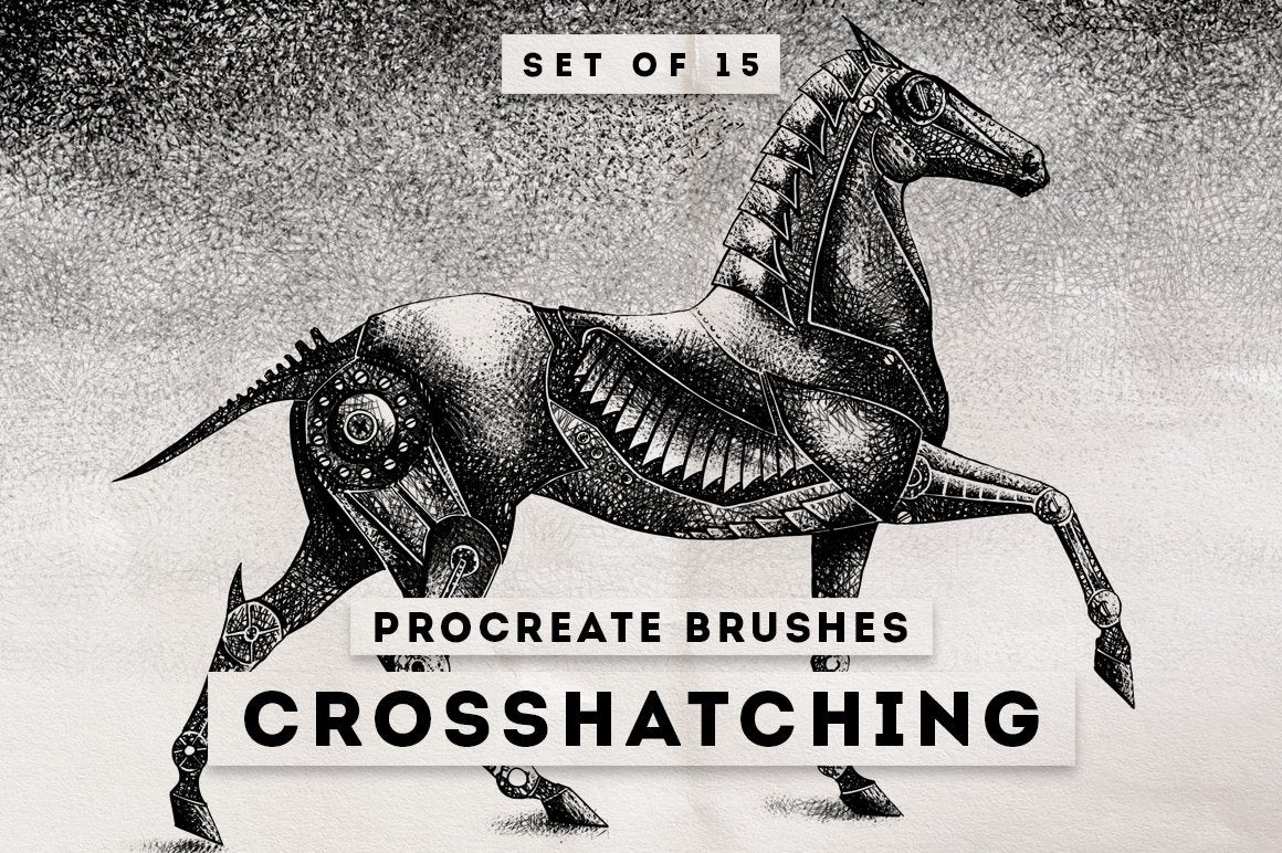 Crosshatching Procreate Brushes