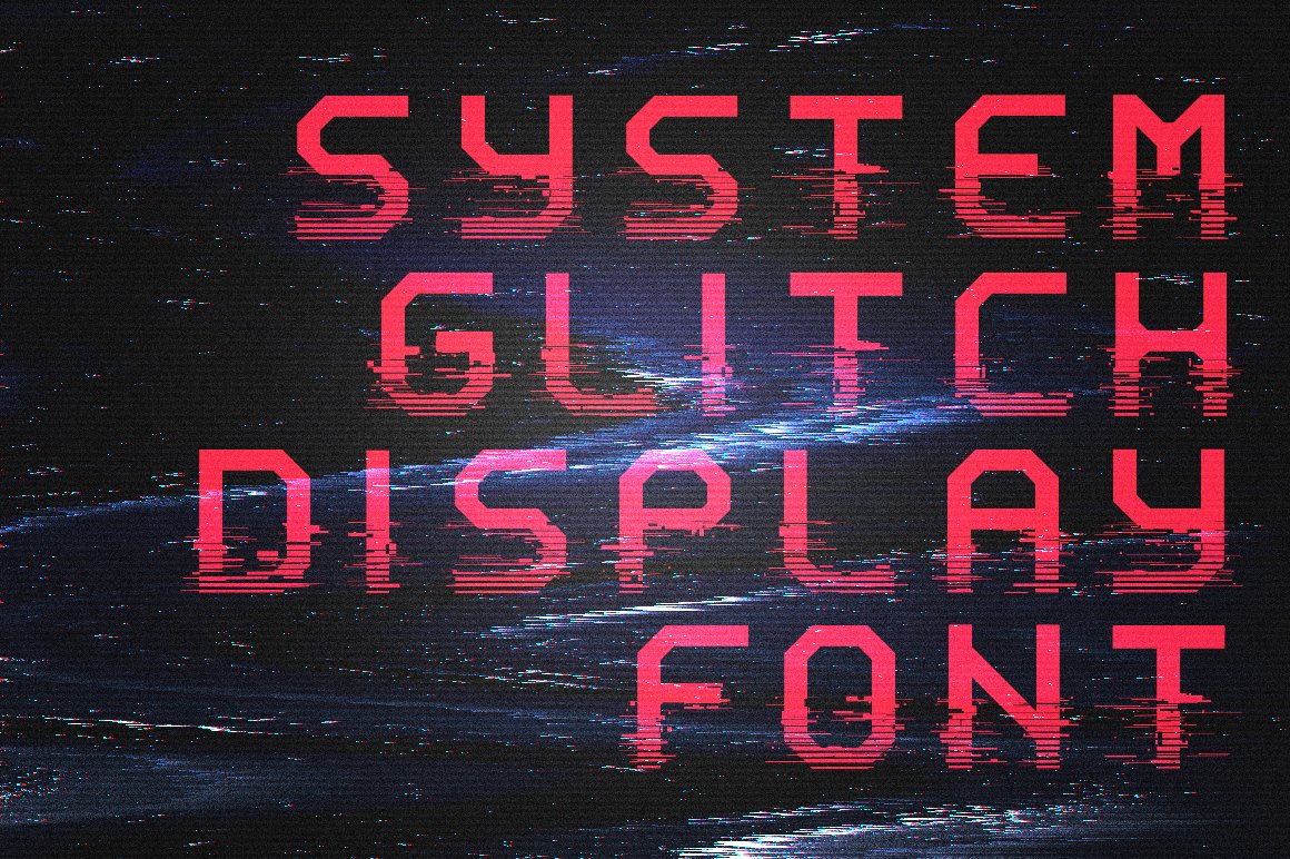 System Glitch Display Font