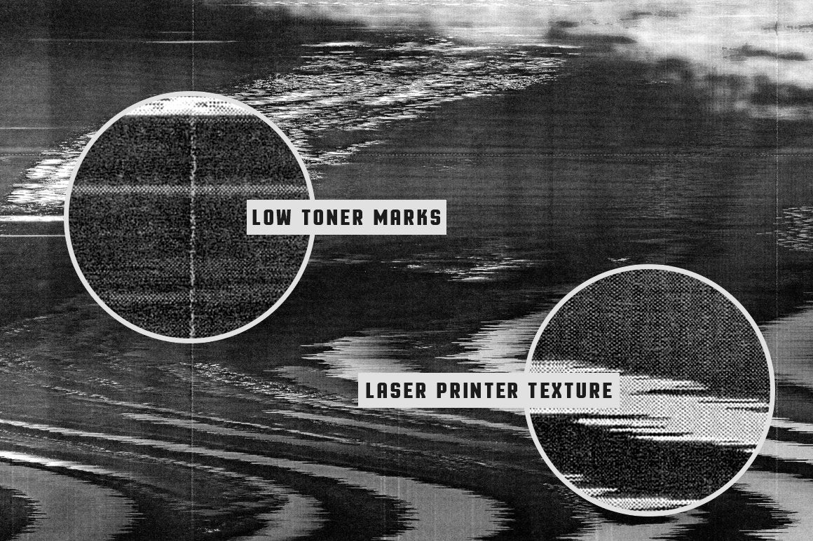 Toner Glitch Photocopy Textures