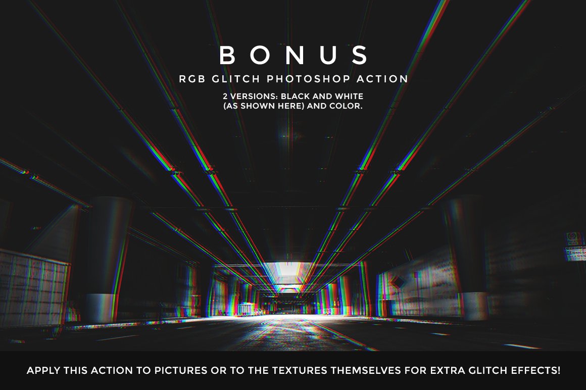 Noir Glitch Textures and Shapes