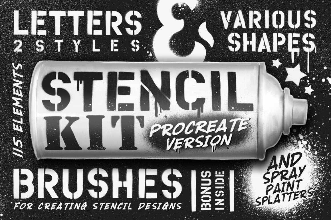 Stencil Kit Procreate Brushes