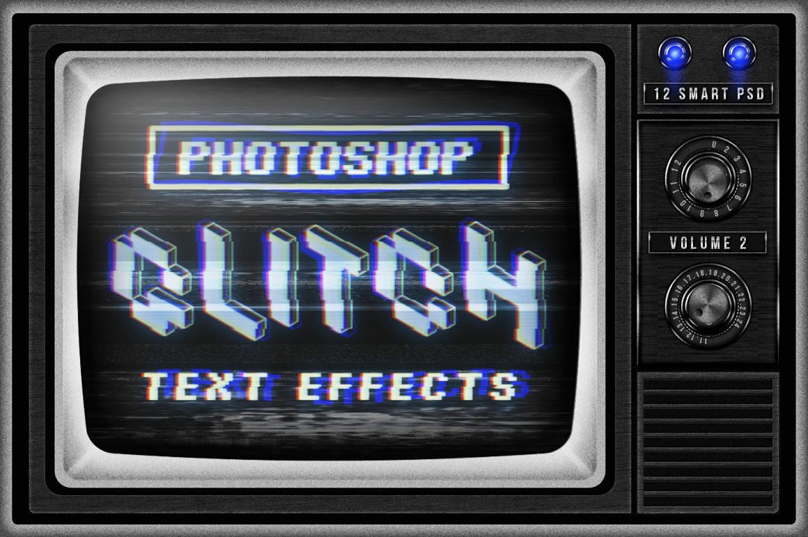 Glitch Text Effects for Photoshop Vol. II