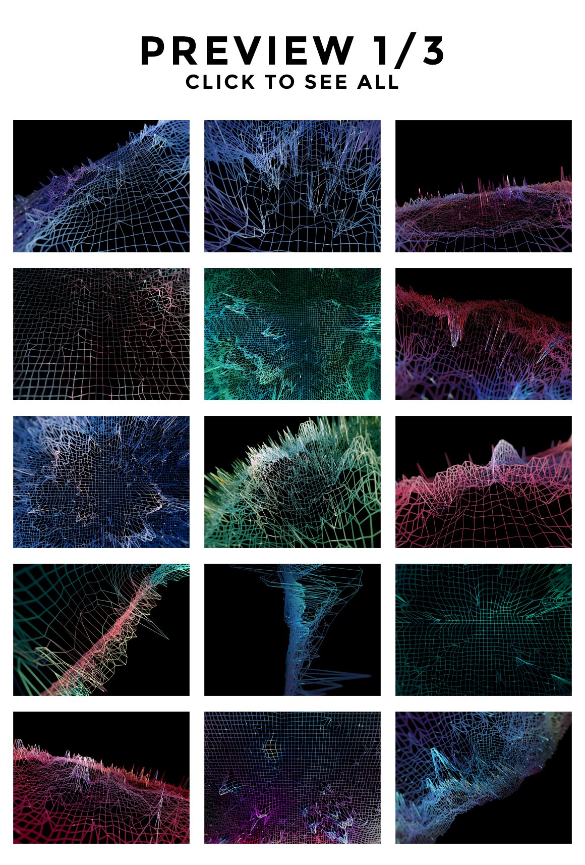 Spacetime: Abstract Wireframe Backgrounds