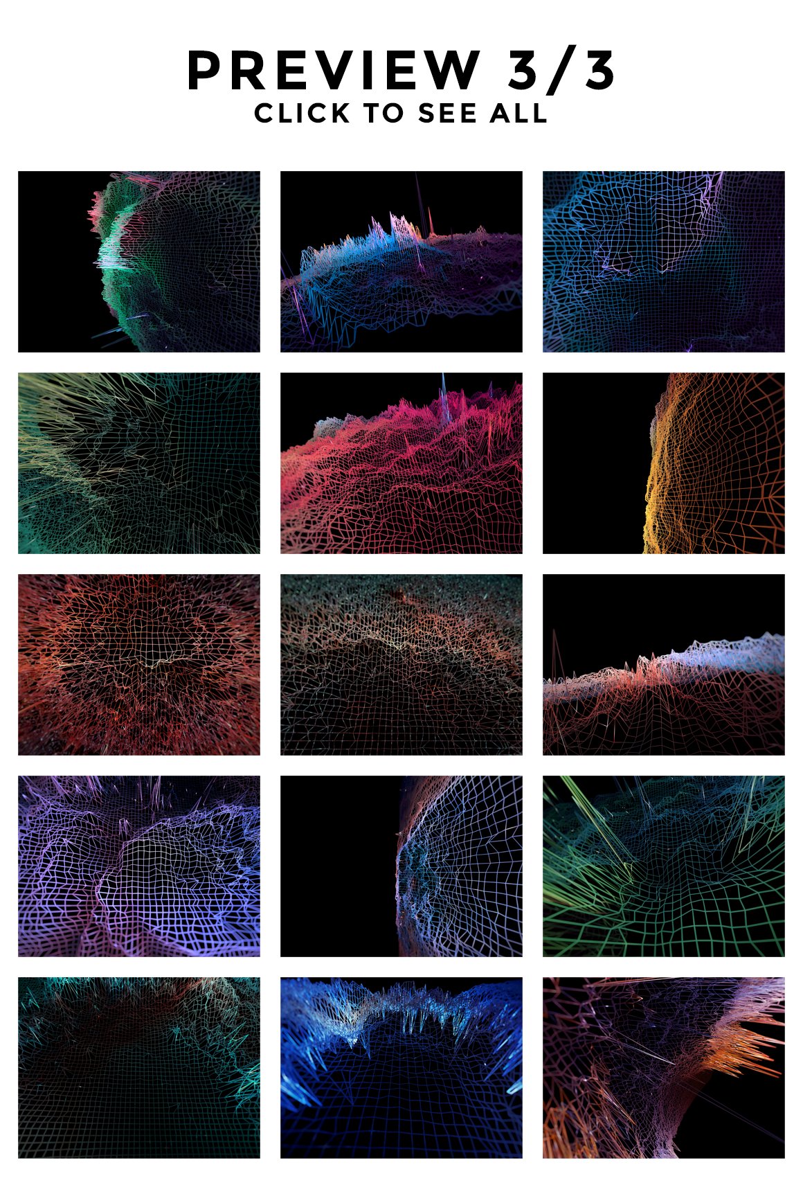 Spacetime: Abstract Wireframe Backgrounds
