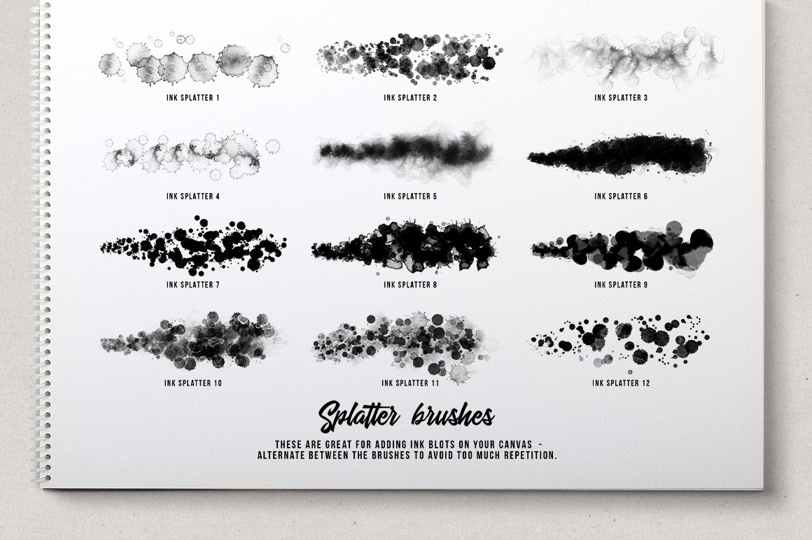 Ink Splatter Volume II Procreate Brushes