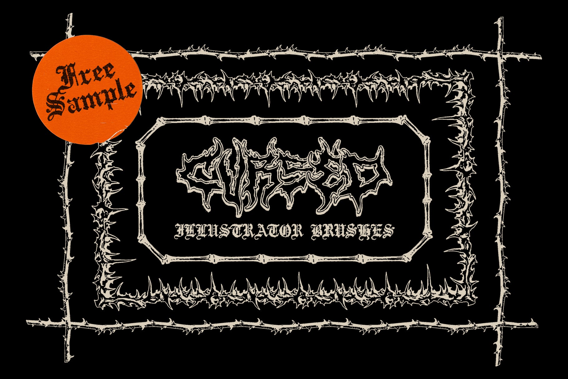 Cursed Illustrator Brushes - FREE SAMPLE