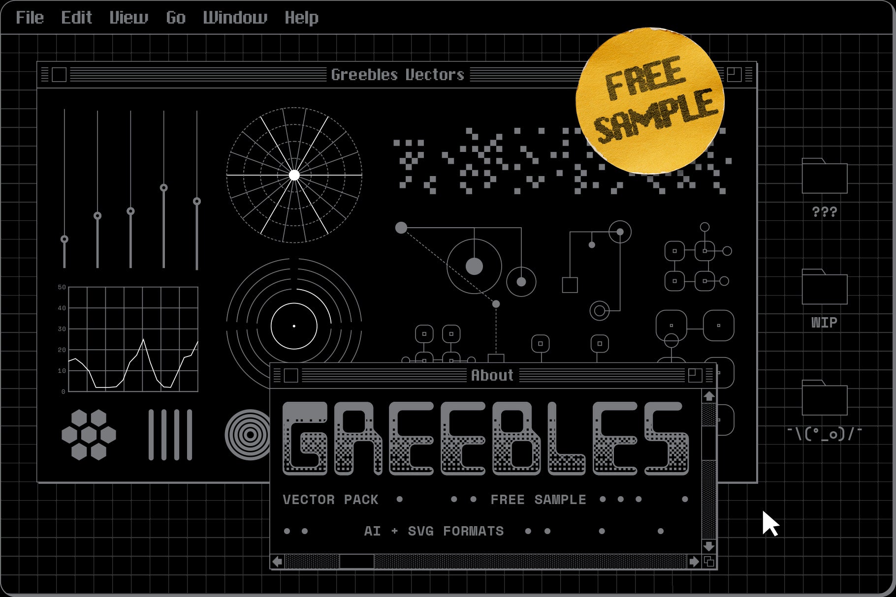 Greebles Vector Pack - FREE SAMPLE
