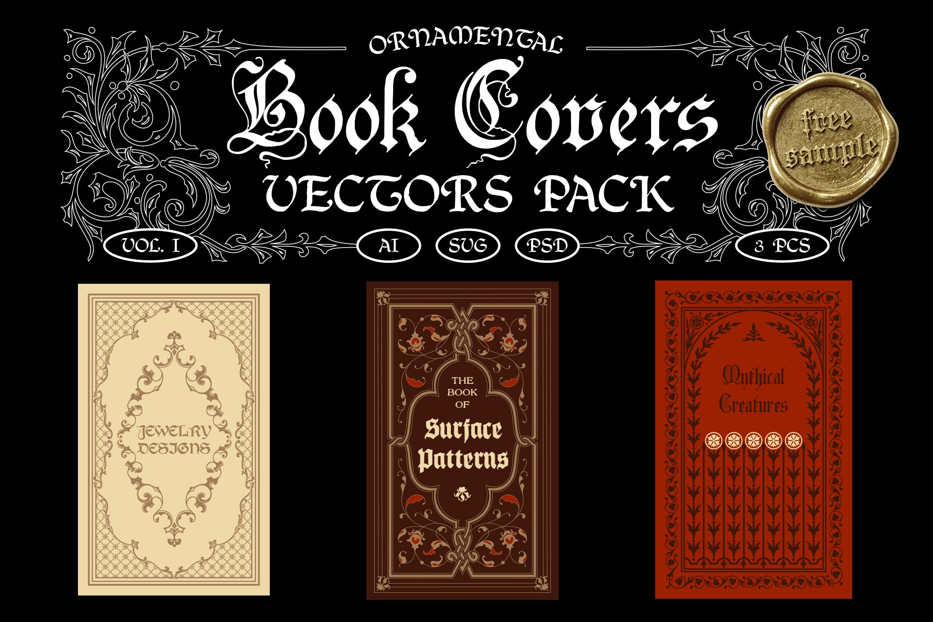 Ornamental Book Covers Vol.1 - FREE SAMPLE