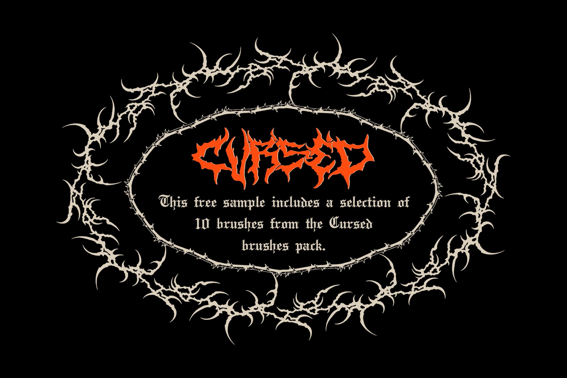 Cursed Illustrator Brushes - FREE SAMPLE