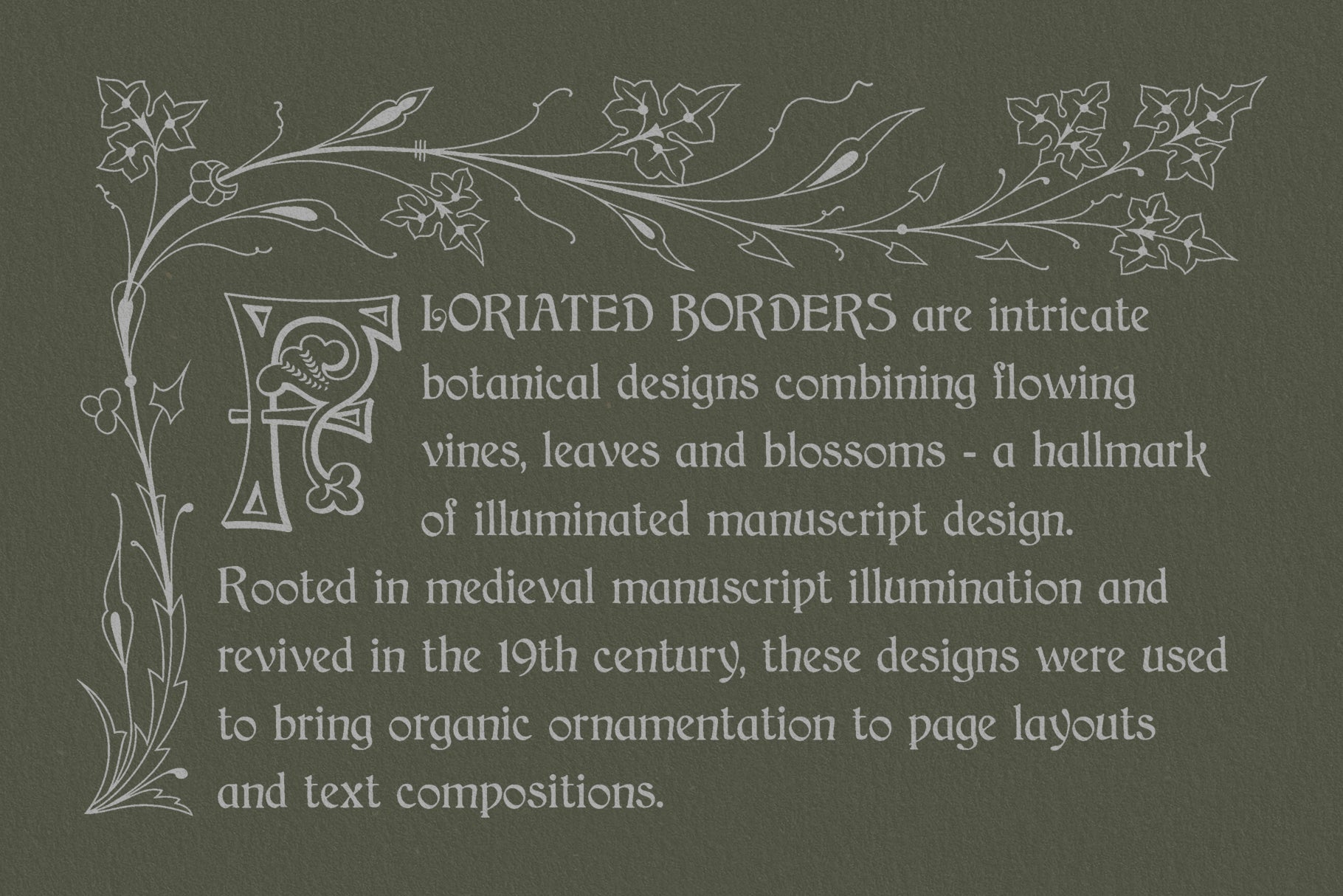 Floriated Borders Vectors