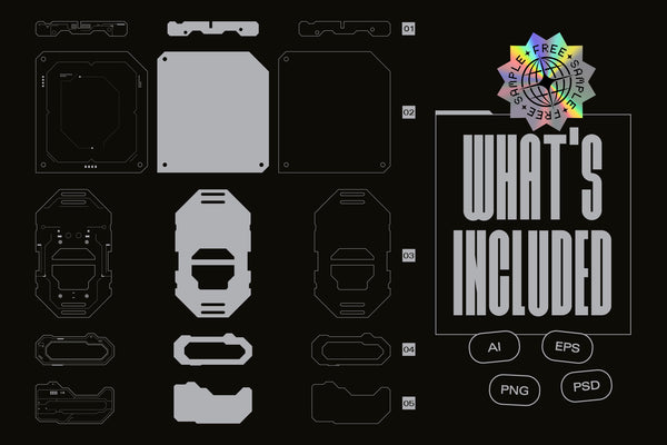 Sci-Fi Panels Vectors FREE SAMPLE