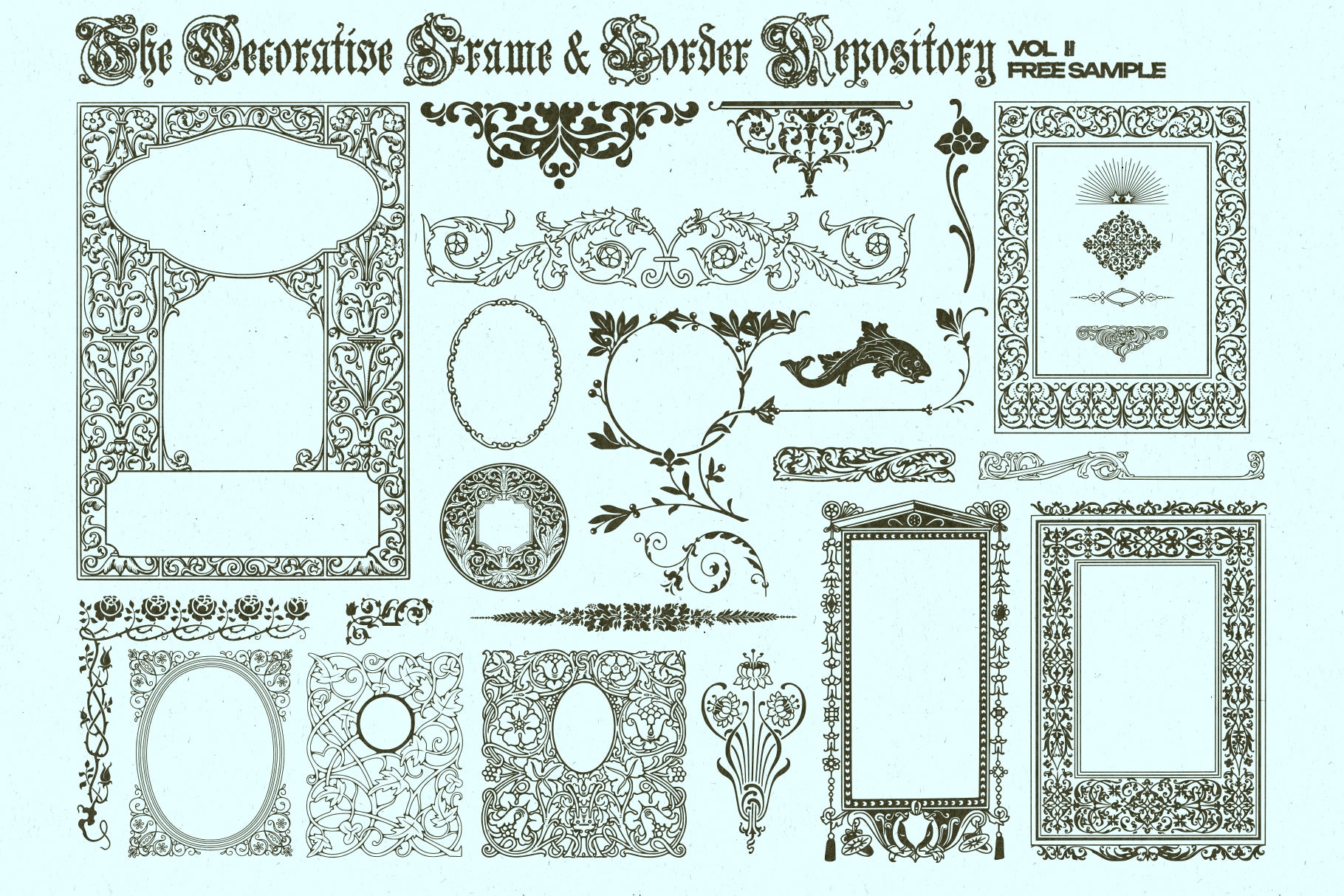 The Decorative Frame & Border Repository Vol. II - FREE SAMPLE