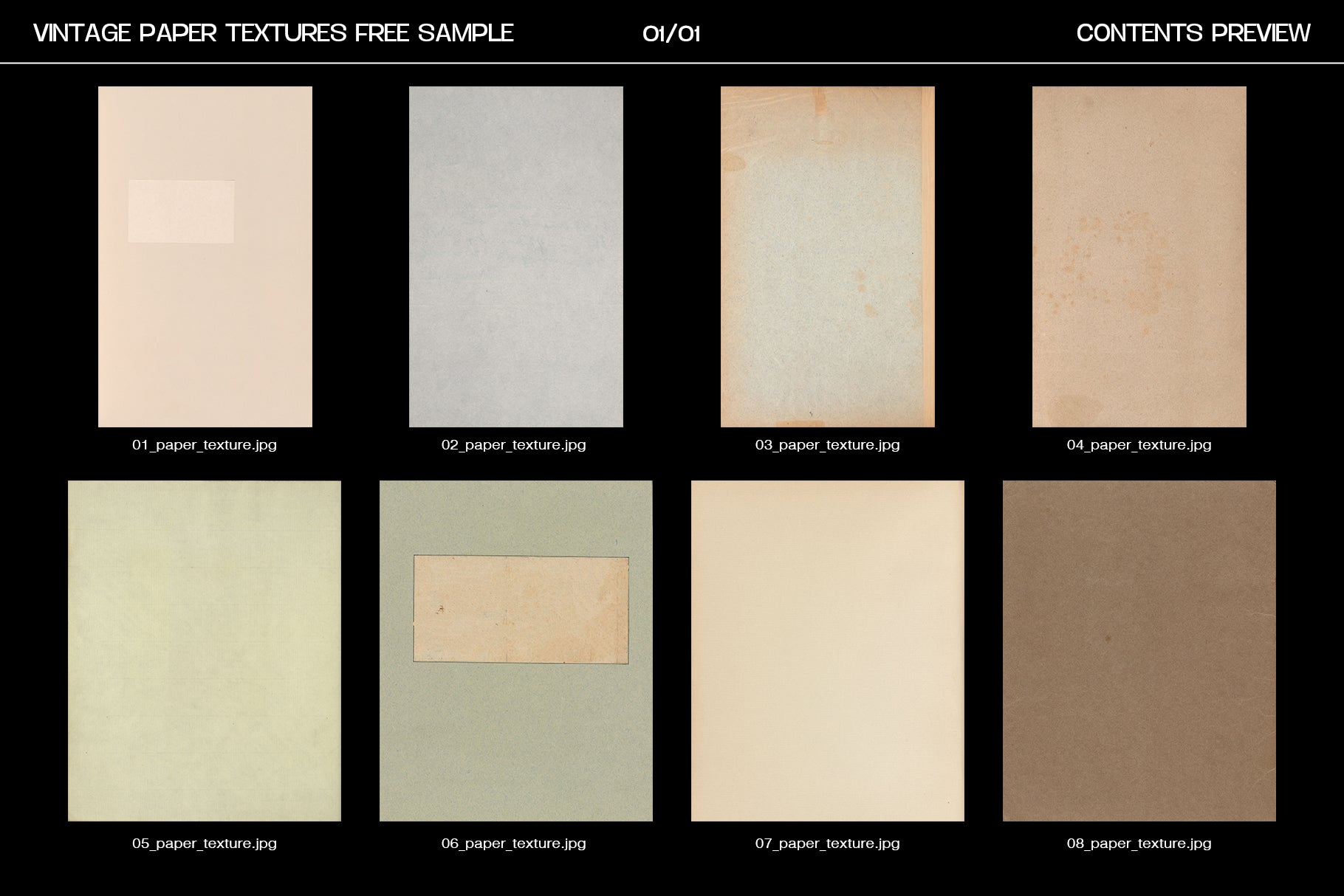 Vintage Paper Textures - FREE SAMPLE