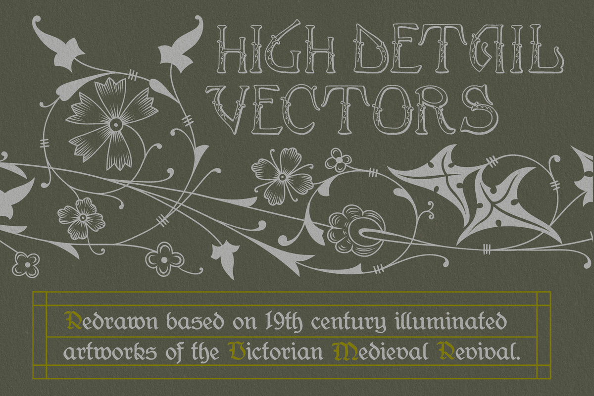 Floriated Borders Vectors