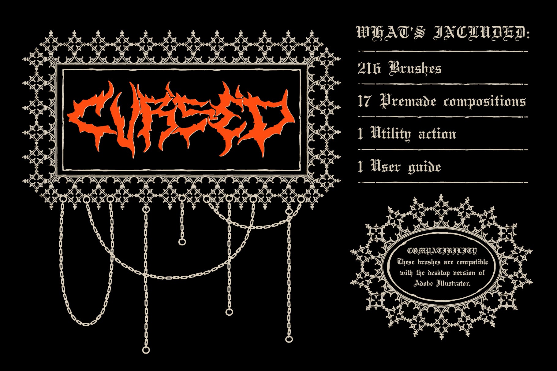 Cursed Illustrator Brushes