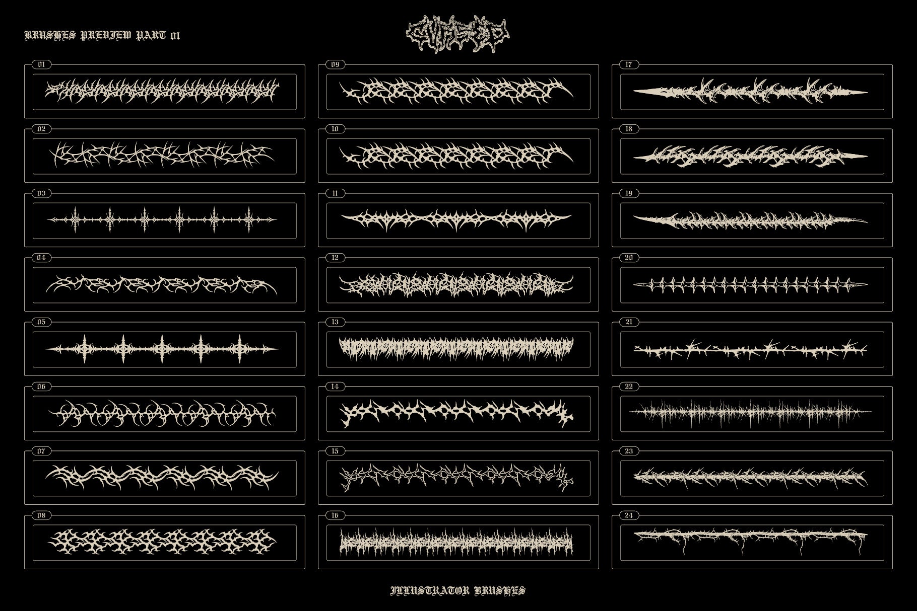 Cursed Illustrator Brushes