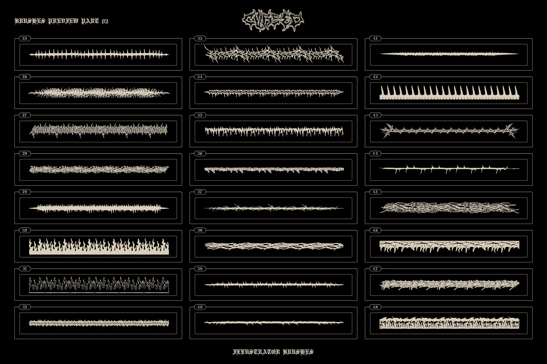 Cursed Illustrator Brushes