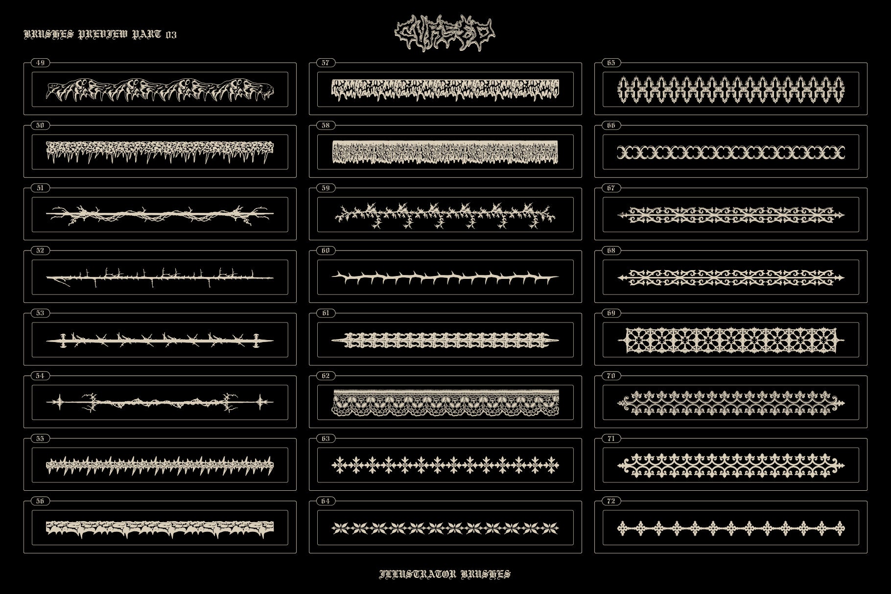 Cursed Illustrator Brushes