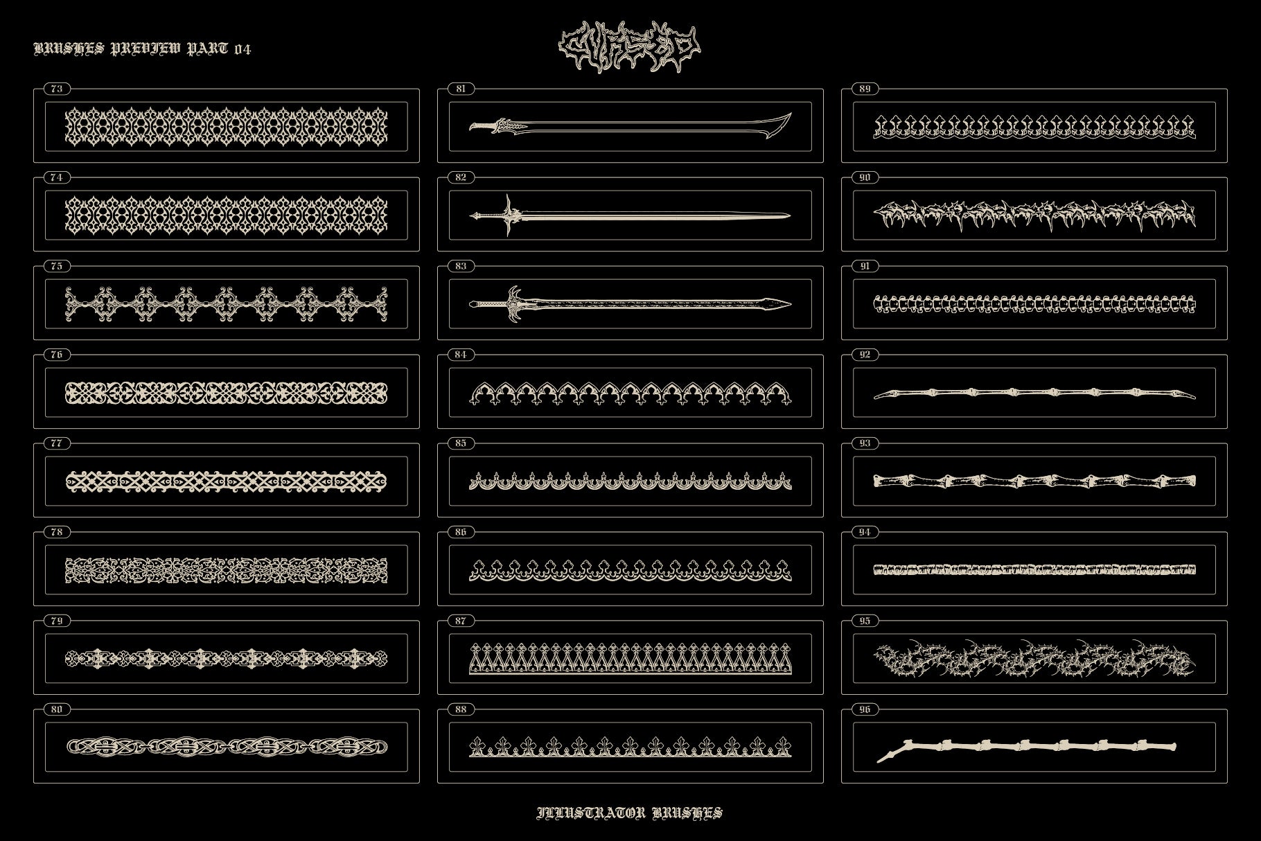 Cursed Illustrator Brushes